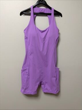 ILUS Label Purple Athletic‎ Short Bodysuit Romper Size M